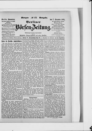 Berliner Börsen-Zeitung on Dec 7, 1895