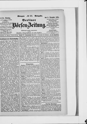 Berliner Börsen-Zeitung vom 08.12.1895