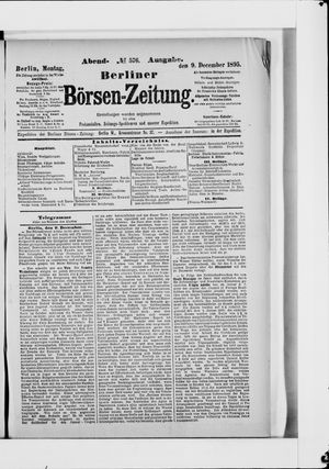 Berliner Börsen-Zeitung vom 09.12.1895