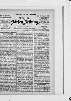 Berliner Börsen-Zeitung vom 14.12.1895