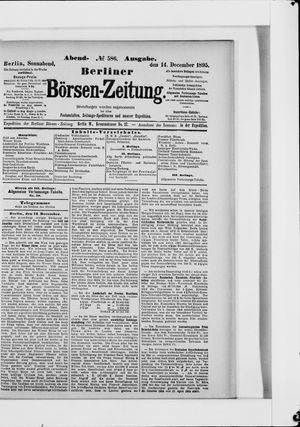 Berliner Börsen-Zeitung vom 14.12.1895
