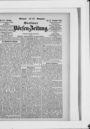 Berliner Börsen-Zeitung on Dec 15, 1895