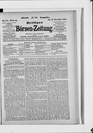 Berliner Börsen-Zeitung vom 18.12.1895