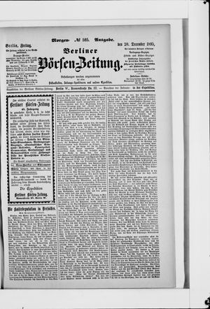 Berliner Börsen-Zeitung vom 20.12.1895