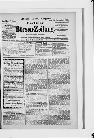 Berliner Börsen-Zeitung vom 20.12.1895