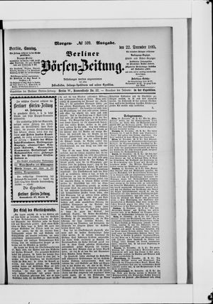 Berliner Börsen-Zeitung vom 22.12.1895