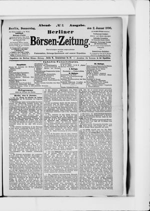 Berliner Börsen-Zeitung on Jan 2, 1896