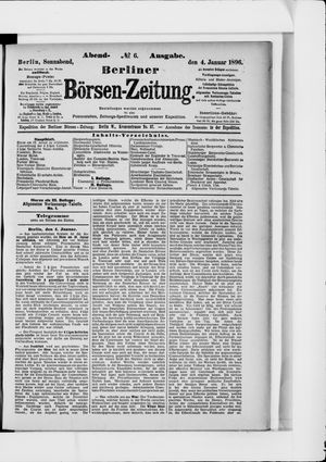 Berliner Börsen-Zeitung vom 04.01.1896