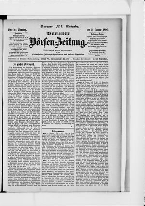 Berliner Börsen-Zeitung vom 05.01.1896
