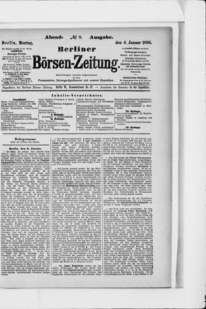 Berliner Börsen-Zeitung on Jan 6, 1896