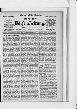 Berliner Börsen-Zeitung on Jan 9, 1896