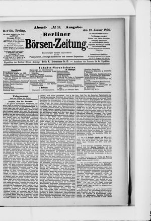 Berliner Börsen-Zeitung on Jan 10, 1896