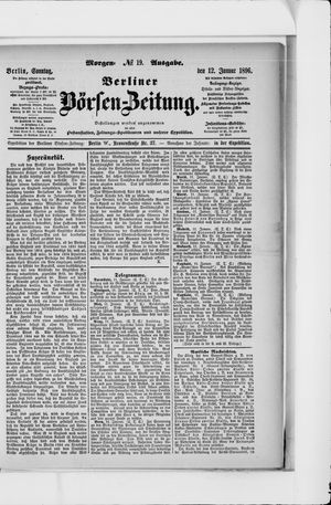 Berliner Börsen-Zeitung on Jan 12, 1896