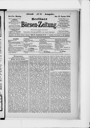 Berliner Börsen-Zeitung on Jan 13, 1896