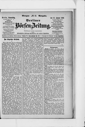 Berliner Börsen-Zeitung on Jan 16, 1896