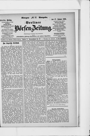 Berliner Börsen-Zeitung on Jan 17, 1896