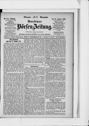 Berliner Börsen-Zeitung on Jan 19, 1896