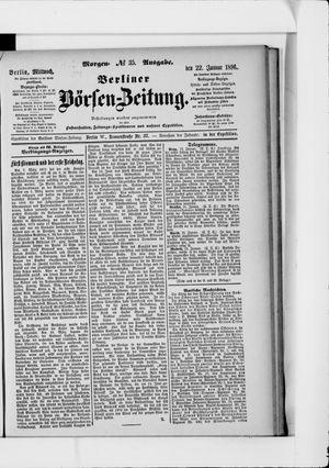 Berliner Börsen-Zeitung vom 22.01.1896