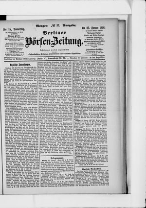 Berliner Börsen-Zeitung on Jan 23, 1896