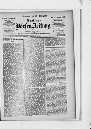 Berliner Börsen-Zeitung vom 25.01.1896
