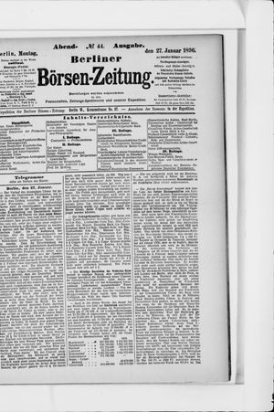 Berliner Börsen-Zeitung vom 27.01.1896
