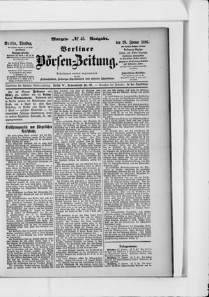Berliner Börsen-Zeitung on Jan 28, 1896