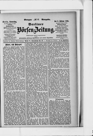 Berliner Börsen-Zeitung vom 06.02.1896