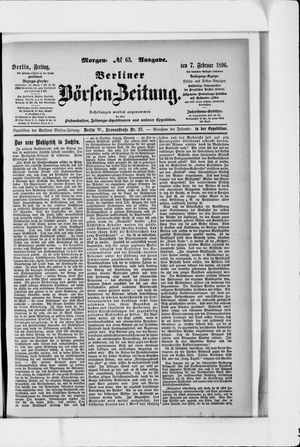 Berliner Börsen-Zeitung vom 07.02.1896
