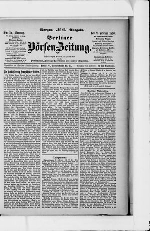Berliner Börsen-Zeitung vom 09.02.1896