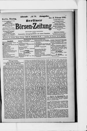 Berliner Börsen-Zeitung vom 11.02.1896