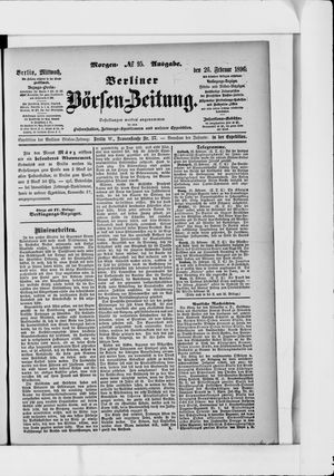 Berliner Börsen-Zeitung on Feb 26, 1896