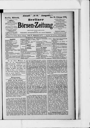 Berliner Börsen-Zeitung vom 26.02.1896