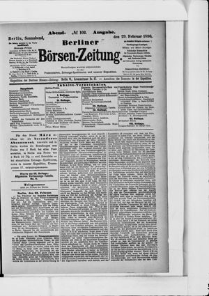 Berliner Börsen-Zeitung vom 29.02.1896