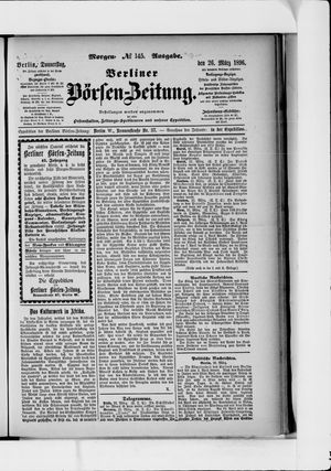 Berliner Börsen-Zeitung on Mar 26, 1896