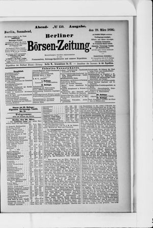 Berliner Börsen-Zeitung on Mar 28, 1896