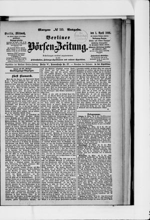 Berliner Börsen-Zeitung vom 01.04.1896
