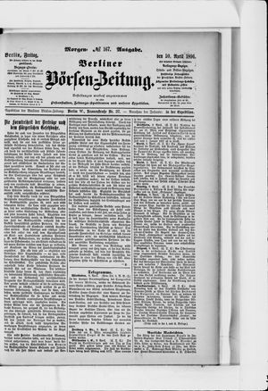 Berliner Börsen-Zeitung on Apr 10, 1896