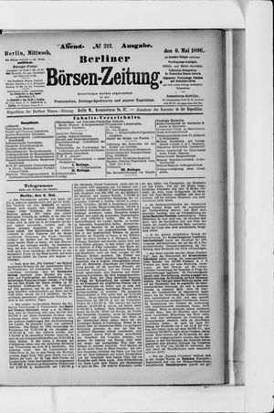 Berliner Börsen-Zeitung on May 6, 1896