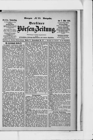 Berliner Börsen-Zeitung vom 07.05.1896