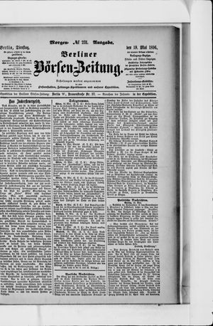 Berliner Börsen-Zeitung vom 19.05.1896