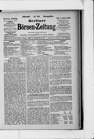 Berliner Börsen-Zeitung vom 05.06.1896