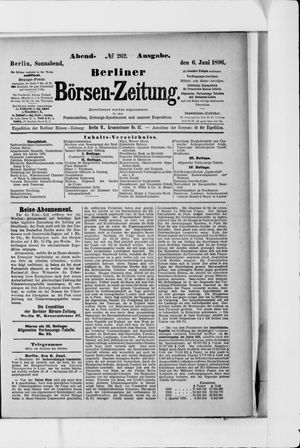 Berliner Börsen-Zeitung vom 06.06.1896