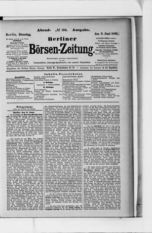 Berliner Börsen-Zeitung vom 09.06.1896