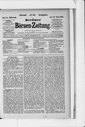 Berliner Börsen-Zeitung vom 10.06.1896