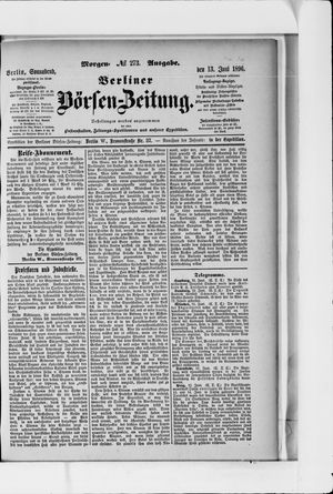Berliner Börsen-Zeitung vom 13.06.1896