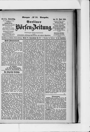 Berliner Börsen-Zeitung on Jun 18, 1896