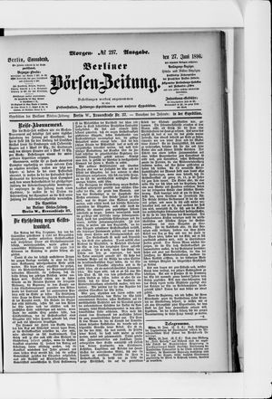 Berliner Börsen-Zeitung vom 27.06.1896