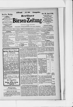 Berliner Börsen-Zeitung on Jun 29, 1896