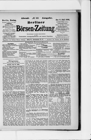 Berliner Börsen-Zeitung on Jul 6, 1896