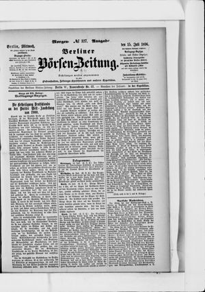 Berliner Börsen-Zeitung vom 15.07.1896